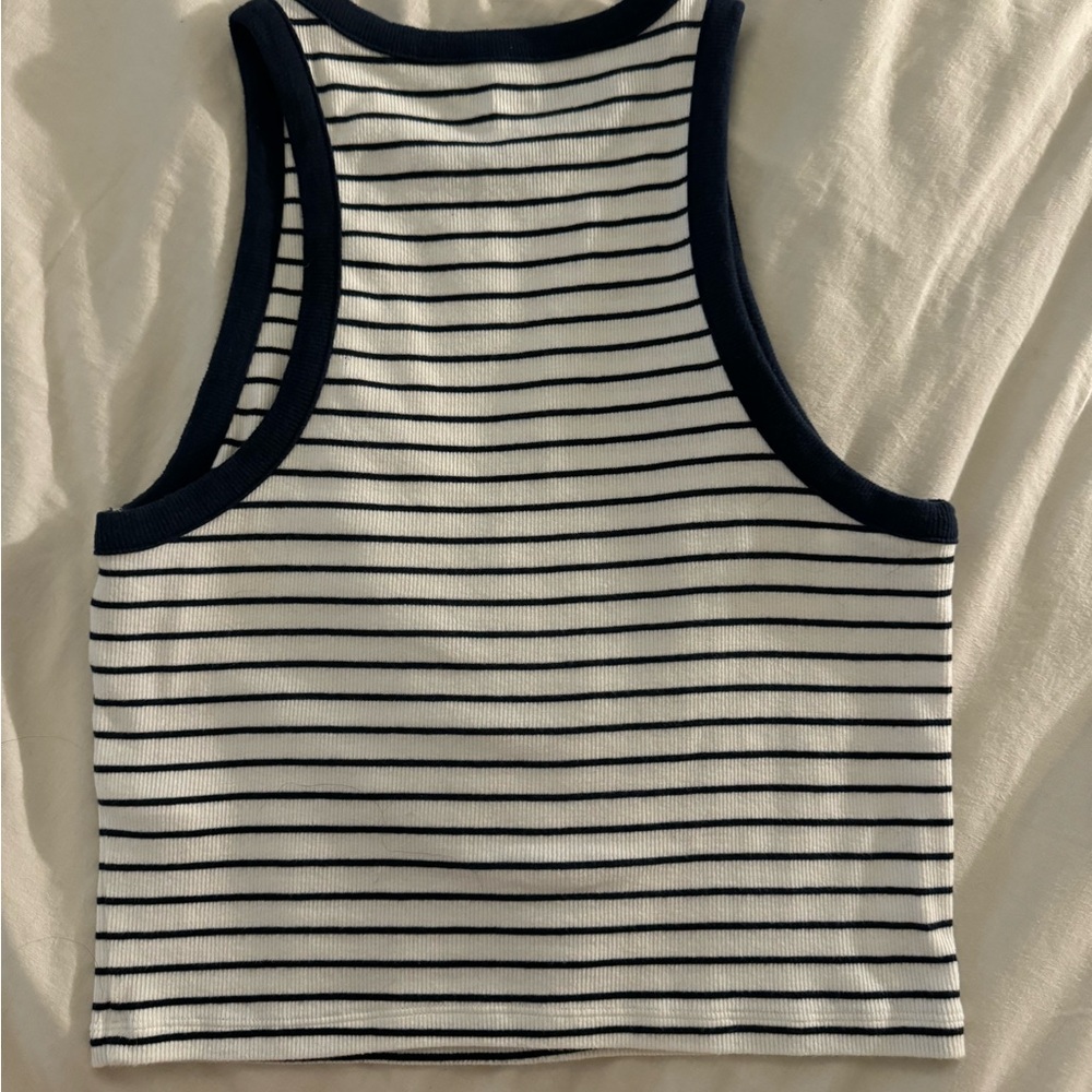 Abercrombie & Fitch Striped Racerback Tank | L